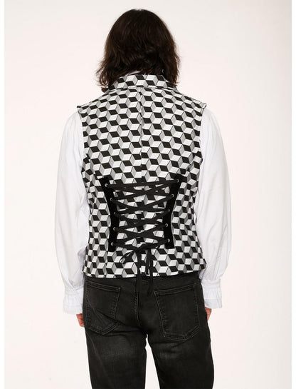 Black Checkmate Vest - US 8957