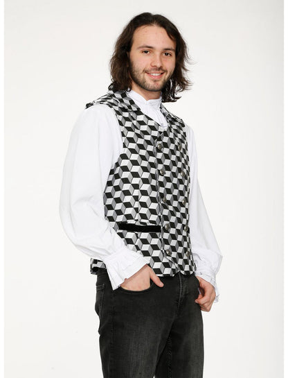 Black Checkmate Vest - US 8957