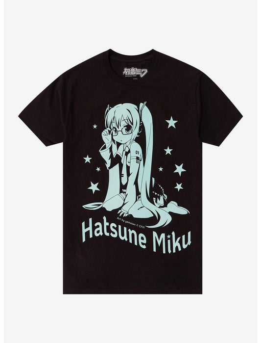 Hatsune Miku Glasses T-Shirt By Yamasan - US 4274