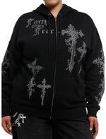 Faith Over Fear Crosses Girls Hoodie Plus Size - US 6757