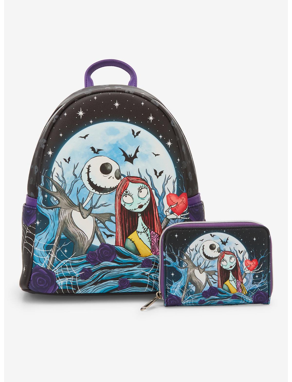 Loungefly The Nightmare Before Christmas Jack & Sally Moon Mini Backpack - US 2659
