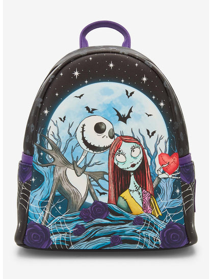 Loungefly The Nightmare Before Christmas Jack & Sally Moon Mini Backpack - US 2659