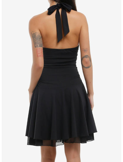 Cosmic Aura Death Moth Halter Dress - US 7701