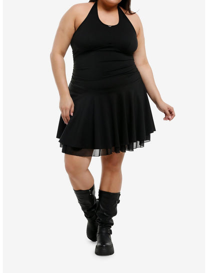 Cosmic Aura Death Moth Halter Dress Plus Size - US 0281