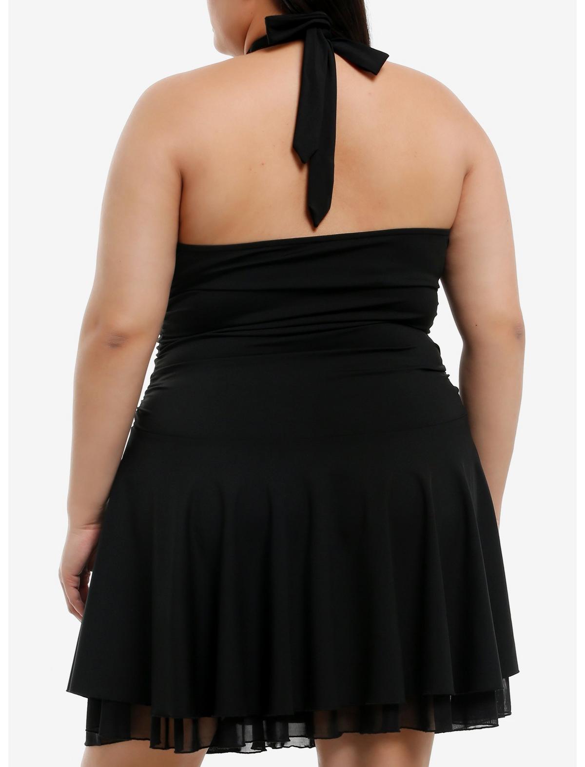 Cosmic Aura Death Moth Halter Dress Plus Size - US 0281