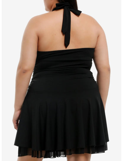 Cosmic Aura Death Moth Halter Dress Plus Size - US 0281