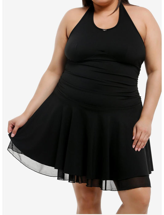Cosmic Aura Death Moth Halter Dress Plus Size - US 0281