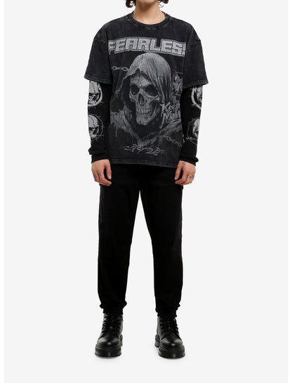 Fearless Grim Reaper Thermal Long-Sleeve T-Shirt - US 7919