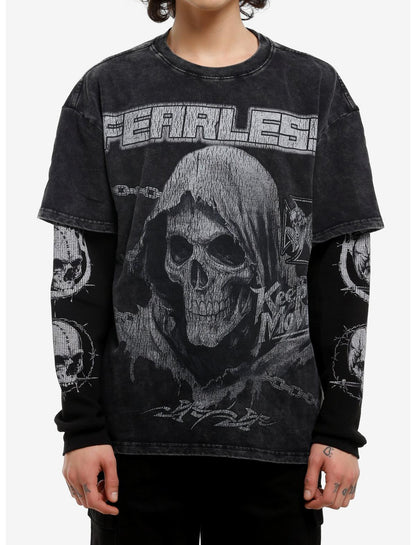 Fearless Grim Reaper Thermal Long-Sleeve T-Shirt - US 7919