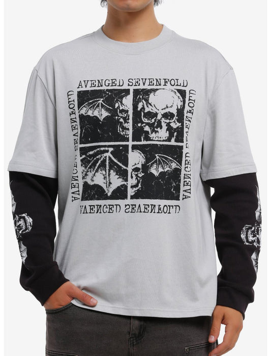 Avenged Sevenfold Deathbat Twofer Long-Sleeve T-Shirt - US 0045