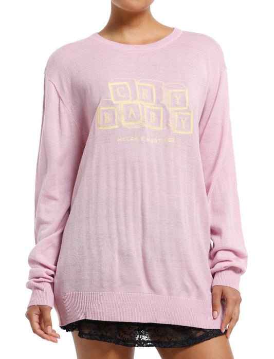 Melanie Martinez Cry Baby Embroidered Sweater - US 4356
