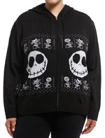 Her Universe The Nightmare Before Christmas Jack Fair Isle Girls Hoodie Plus Size - US 4571
