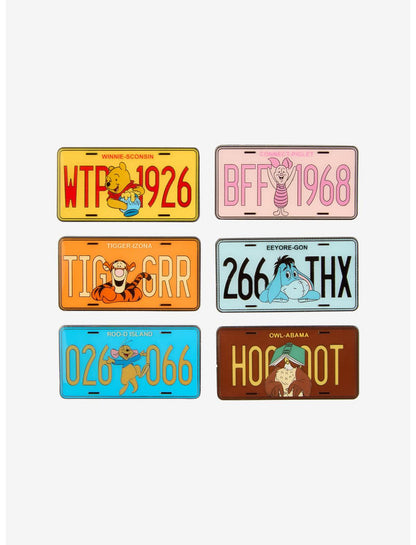 Loungefly Disney Winnie The Pooh License Plate Blind Box Enamel Pin Hot Topic Exclusive - US 8067
