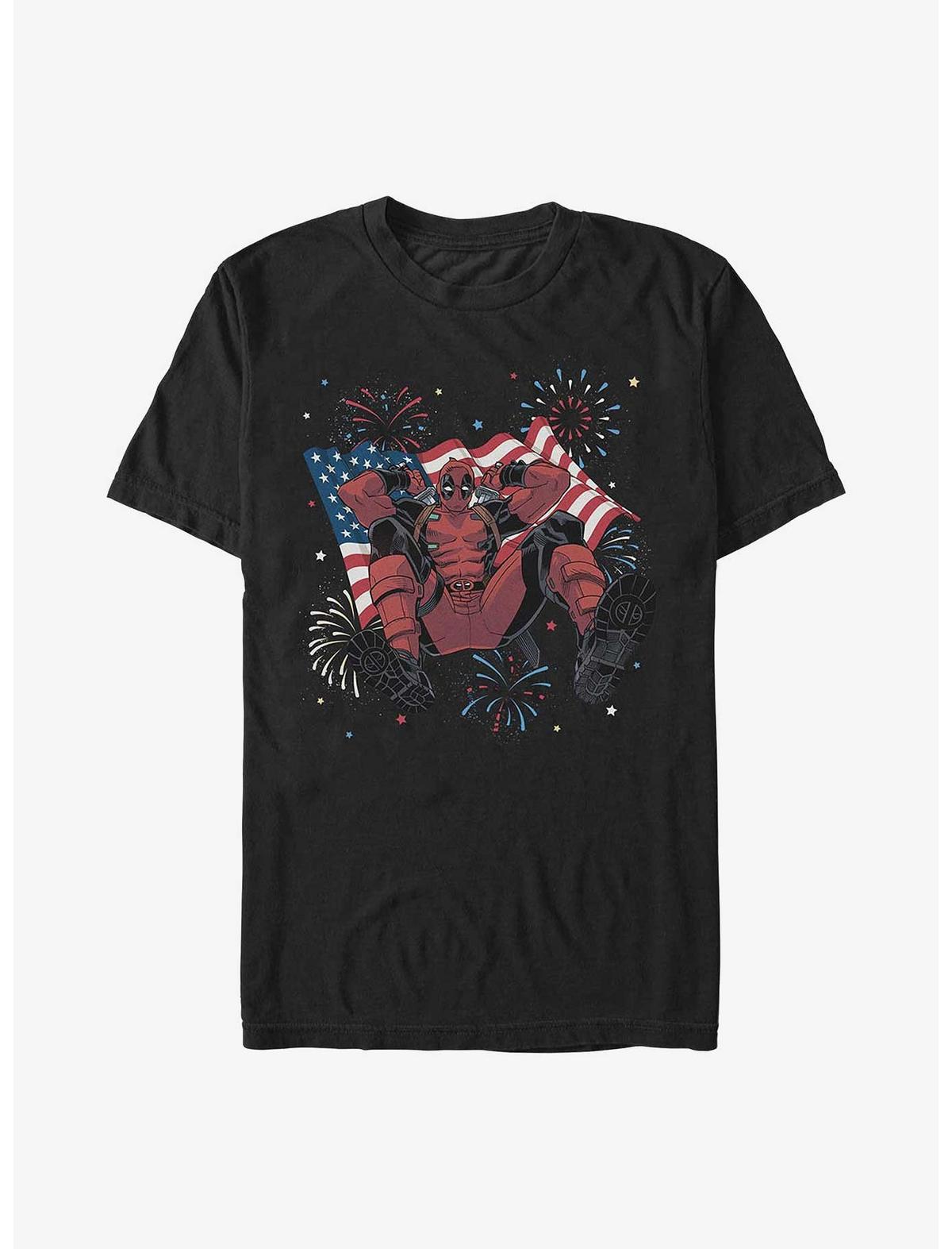 Marvel Deadpool Deadpool Fireworks T-Shirt - US 0368
