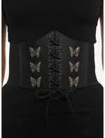 Butterfly Charm Lace-Up Corset Belt - US 0122