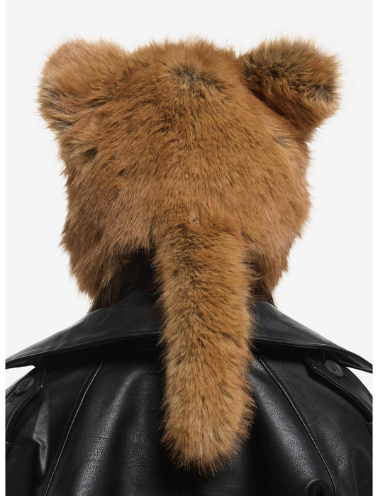 Fox Tail Fuzzy Tassel Beanie - US 2398