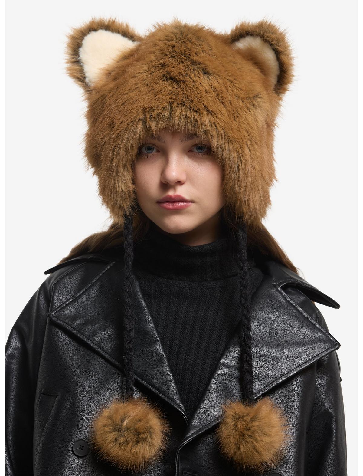 Fox Tail Fuzzy Tassel Beanie - US 2398