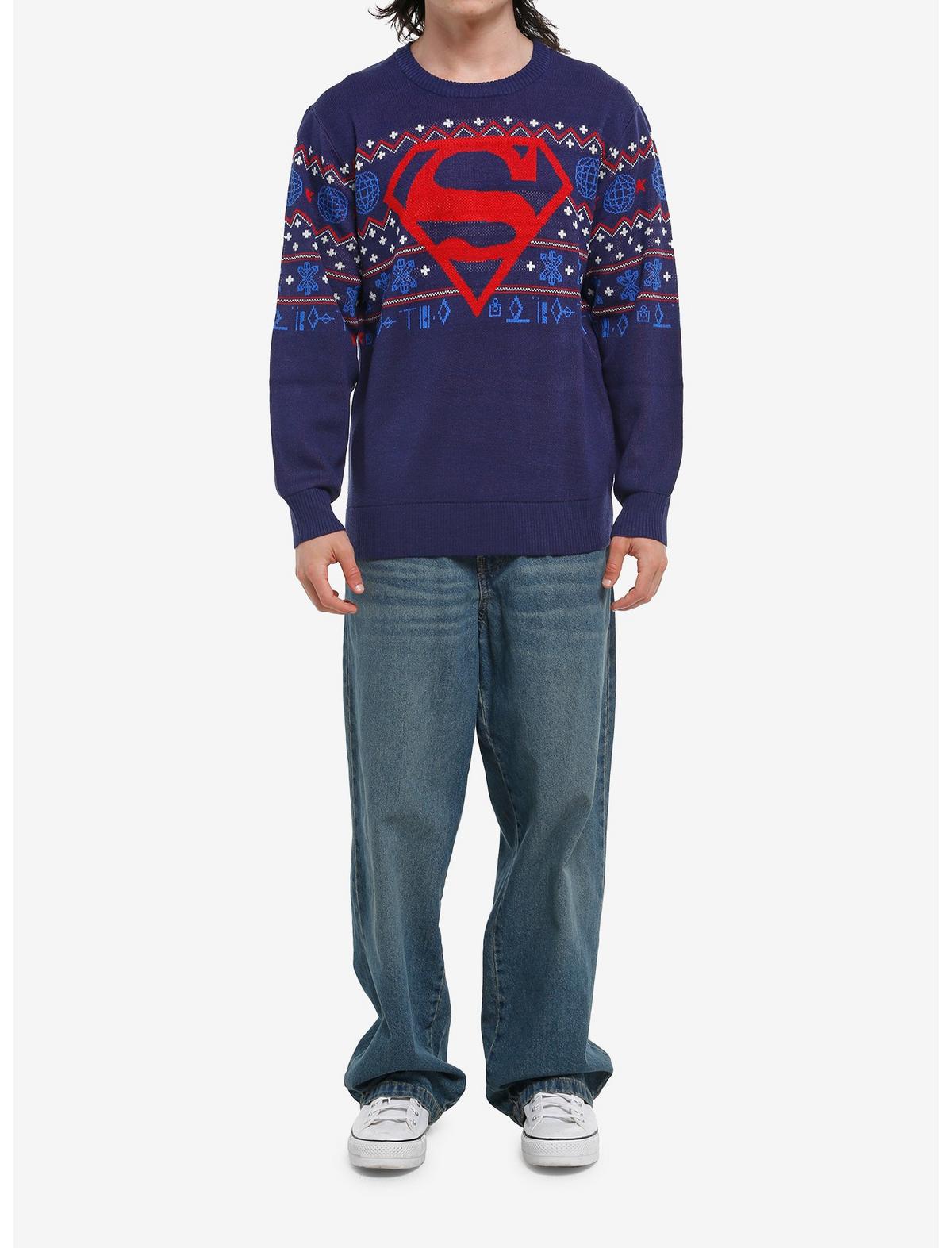 DC Comics Superman Holiday Intarsia Sweater - US 0350