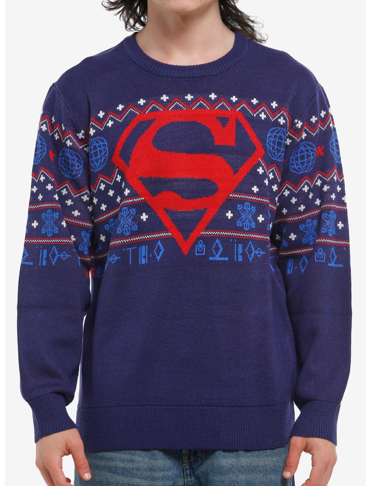 DC Comics Superman Holiday Intarsia Sweater - US 0350
