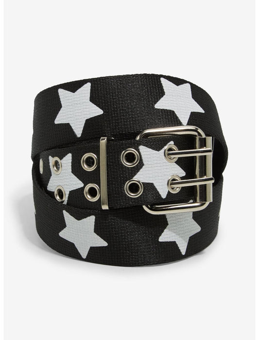 Black & White Star Canvas Belt - US 2475