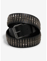 Black & Silver Triangle Stud Belt - US 6513