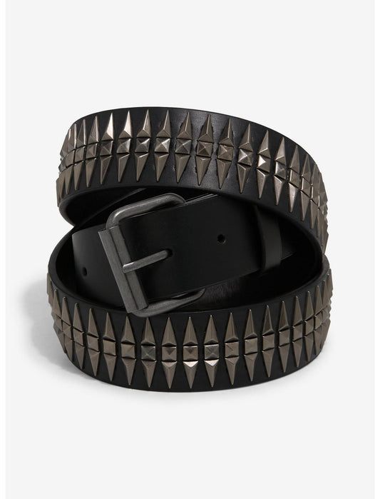 Black & Silver Triangle Stud Belt - US 6513