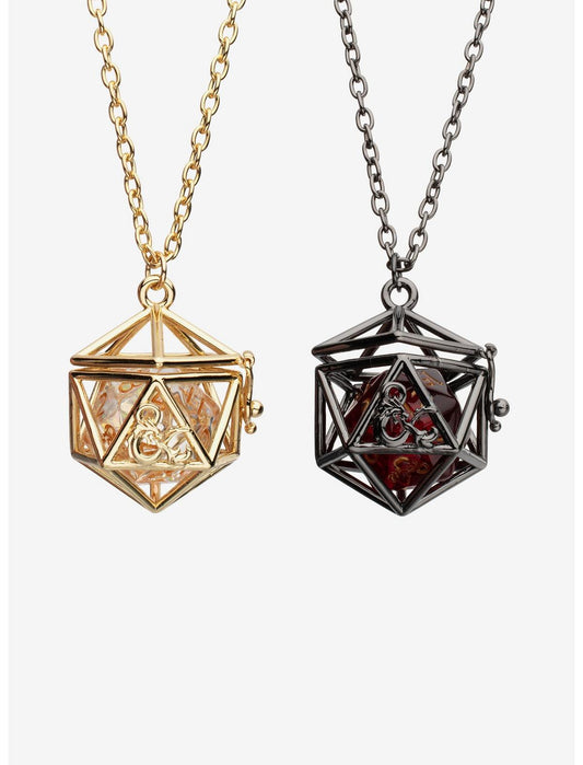 Dungeons & Dragons Dice Cage Best Friend Necklace Set - US 6558