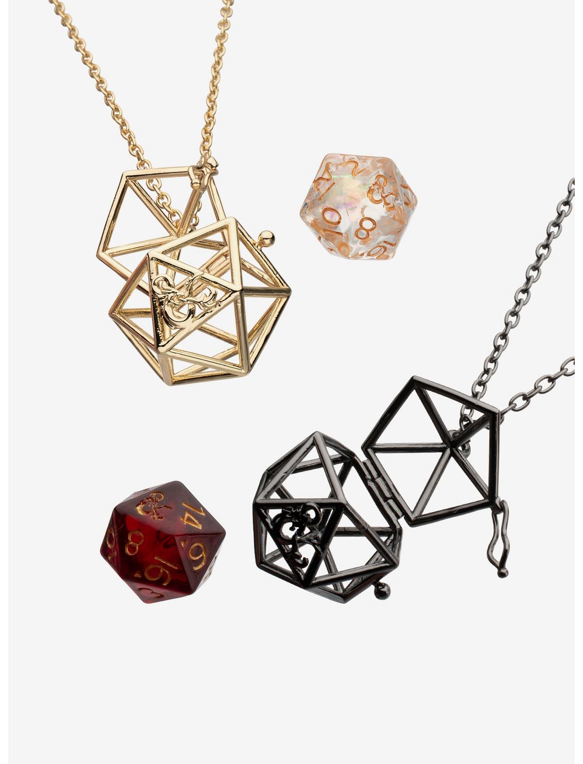 Dungeons & Dragons Dice Cage Best Friend Necklace Set - US 6558