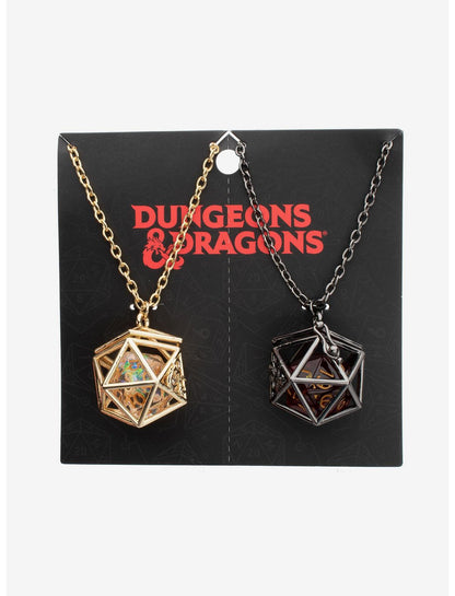 Dungeons & Dragons Dice Cage Best Friend Necklace Set - US 6558
