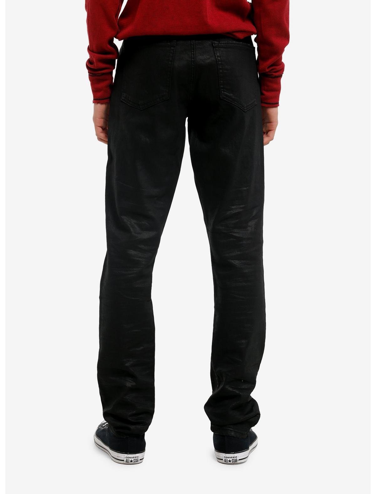 Dismantle Black Coated Skinny Jeans - US 2578