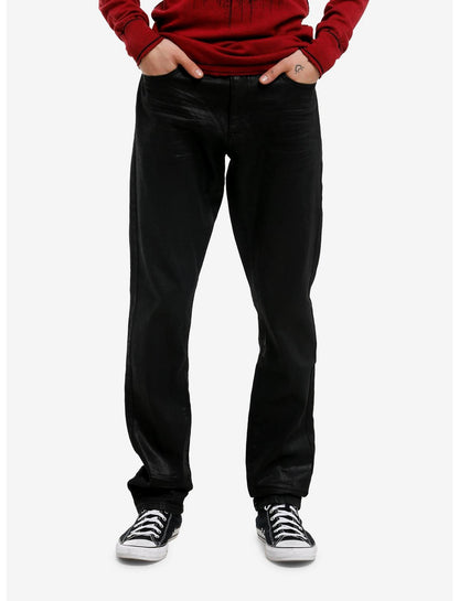 Dismantle Black Coated Skinny Jeans - US 2578