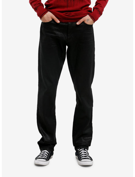 Dismantle Black Coated Skinny Jeans - US 2578