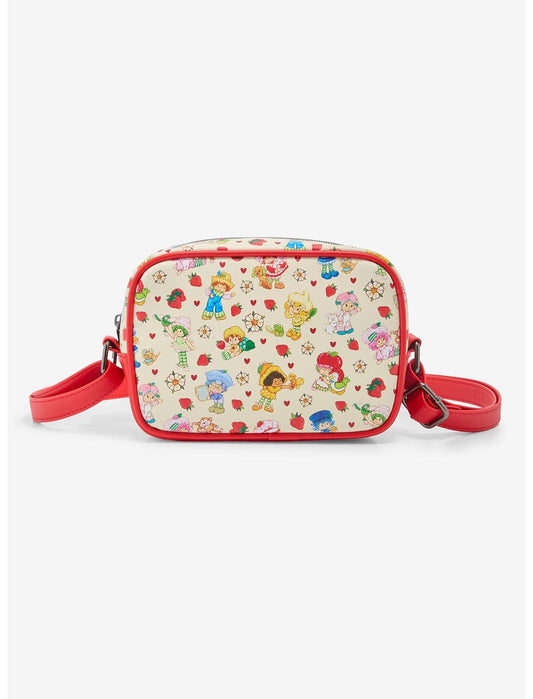 Loungefly Strawberry Shortcake And Friends Allover Print Crossbody Bag - US 5038
