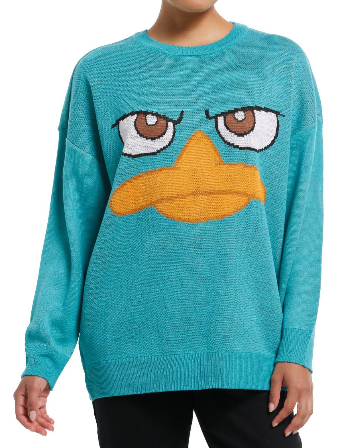 Disney Phineas And Ferb Perry Intarsia Girls Sweater - US 1686