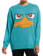 Disney Phineas And Ferb Perry Intarsia Girls Sweater - US 1686