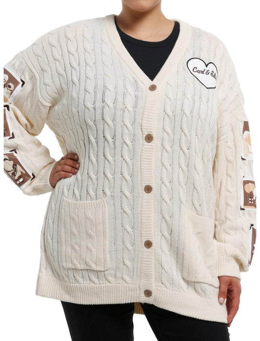 Her Universe Disney Pixar Up Photographs Cable Knit Cardigan Plus Size - US 1478