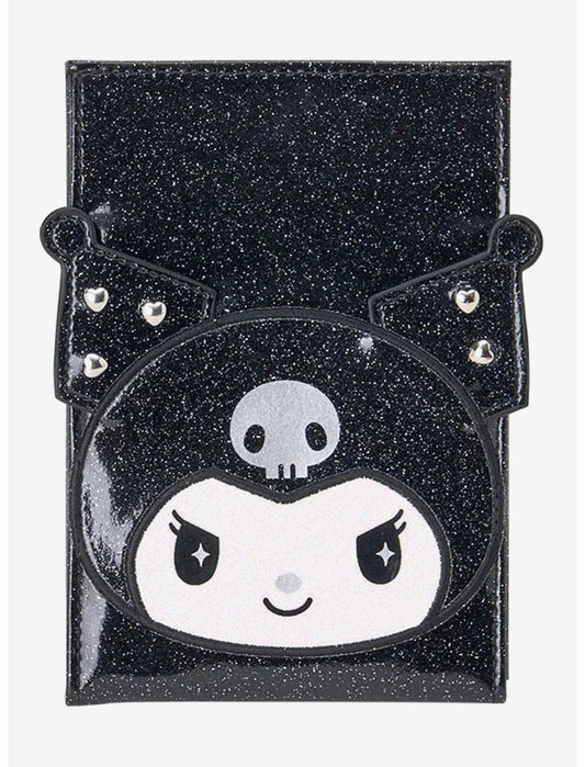 Kuromi Heart Gem Glitter Folding Mirror - US 7970