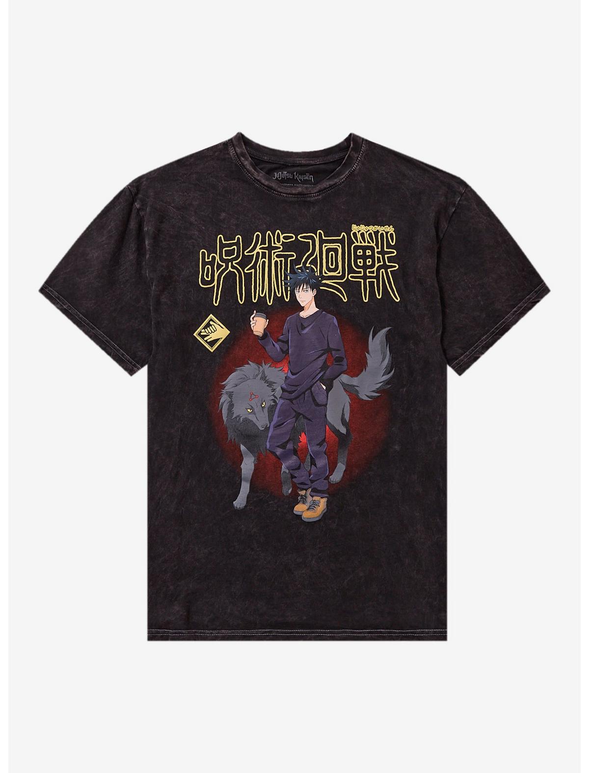 Jujutsu Kaisen Megumi Divine Dog Mineral Wash T-Shirt - US 4177