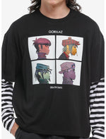 Gorillaz Demon Days Stripe Twofer Long-Sleeve T-Shirt - US 8225
