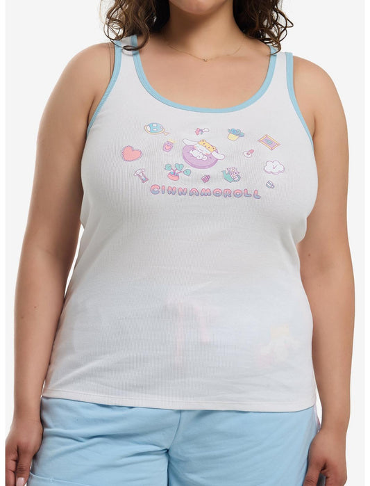 Cinnamoroll Sleepover Girls Racerback Tank Top Plus Size - US 9304