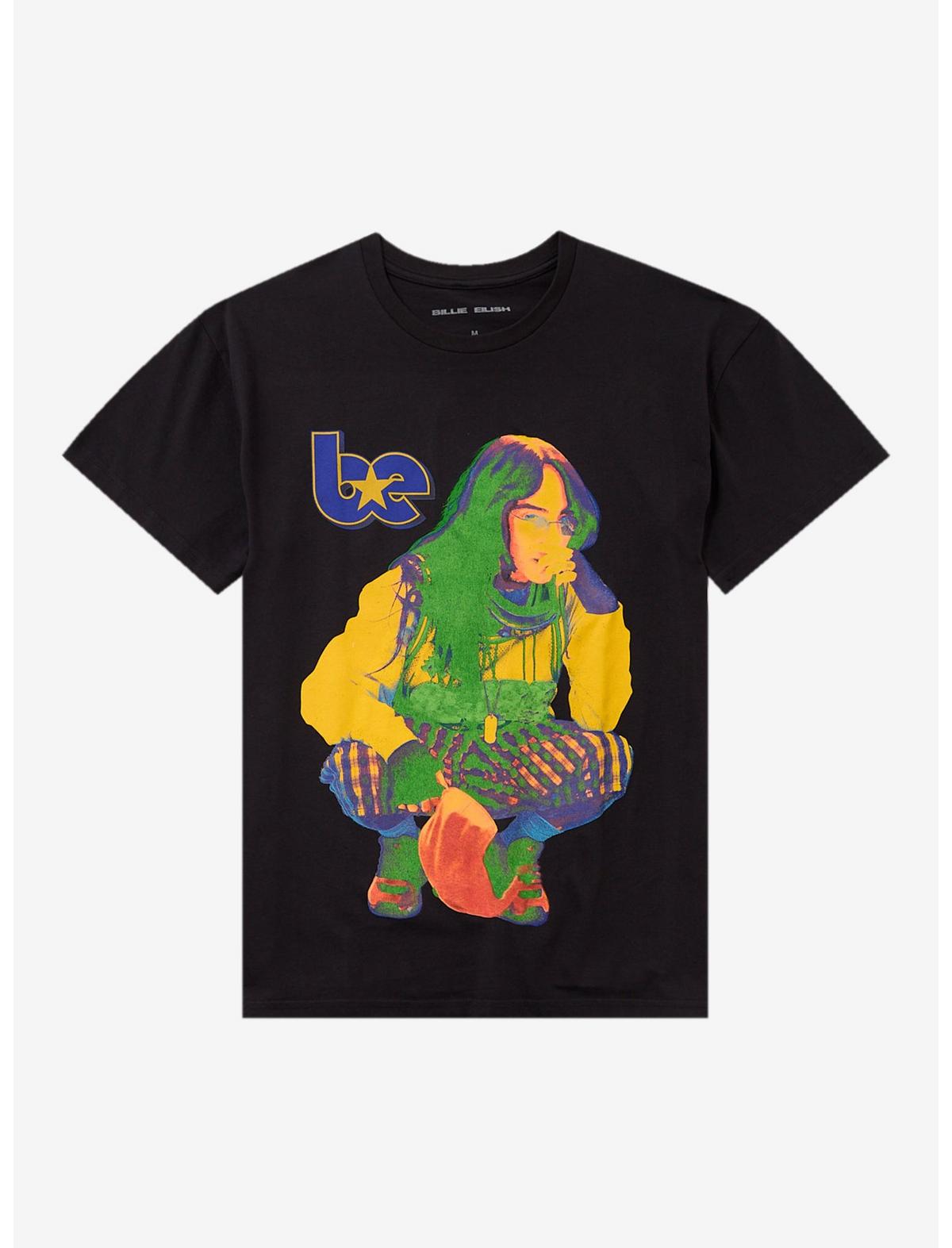 Billie Eilish Color Pop Crouching Portrait T-Shirt - US 0965