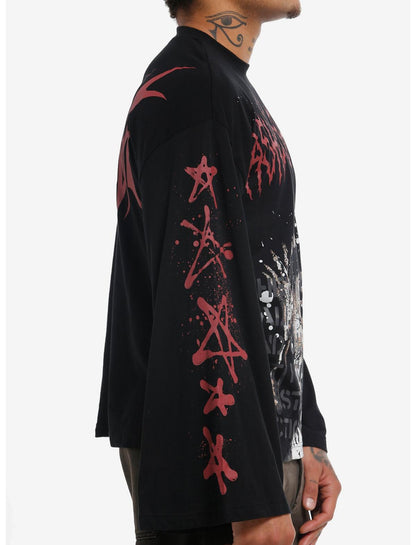 Ashes To Ashes Skeleton Long-Sleeve T-Shirt - US 8977