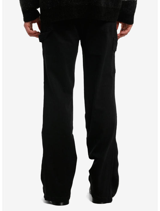 Black Zipper Cargo Flare Jeans - US 2676