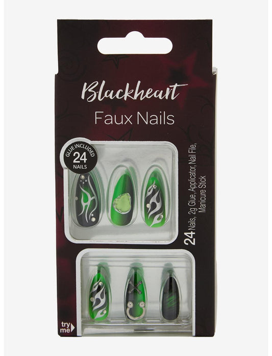 Blackheart Cyber Green Press-On Nail Set - US 1721
