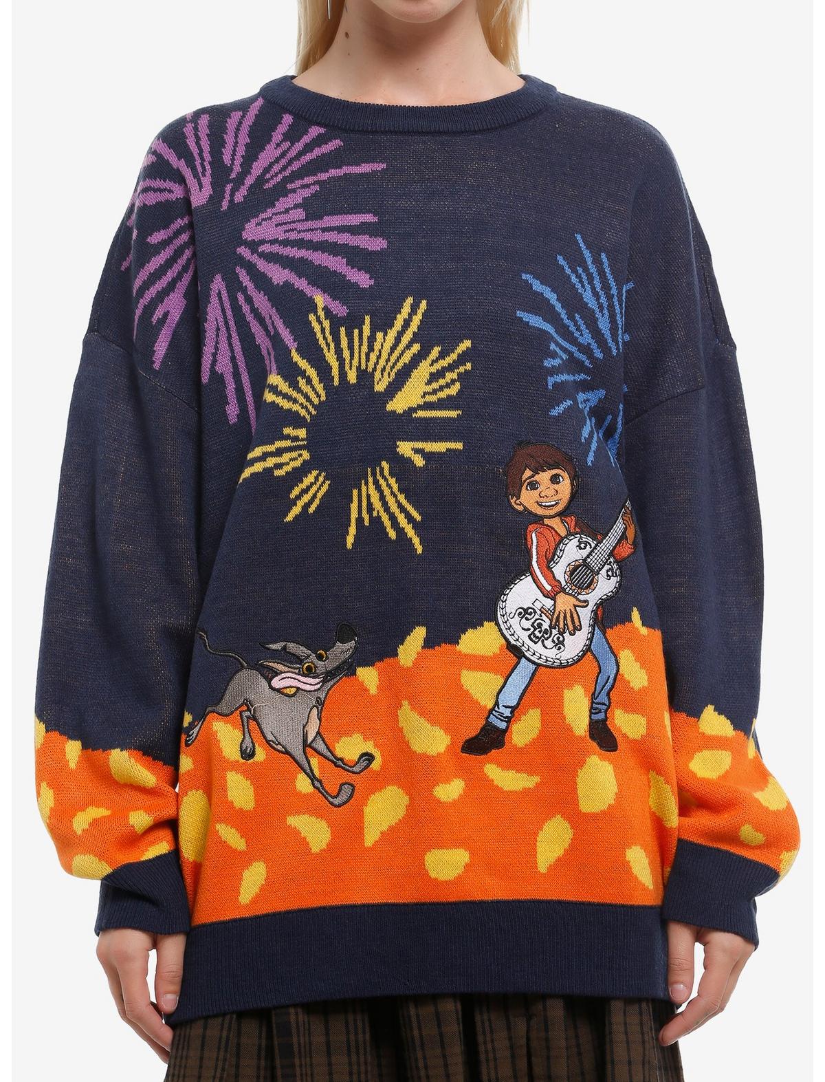 Disney Pixar Coco Miguel & Dante Girls Oversized Sweater - US 7123