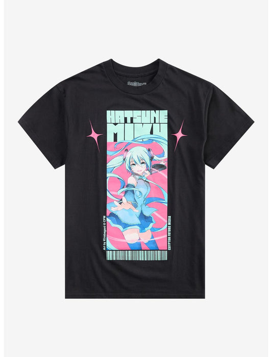 Hatsune Miku Portrait Barcode T-Shirt - US 1699