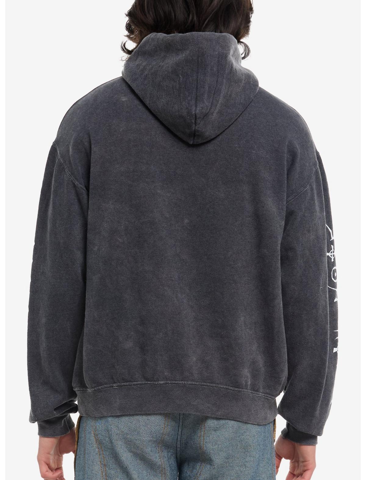 Death Note Ryuk Jumbo Print Dark Wash Hoodie - US 5316