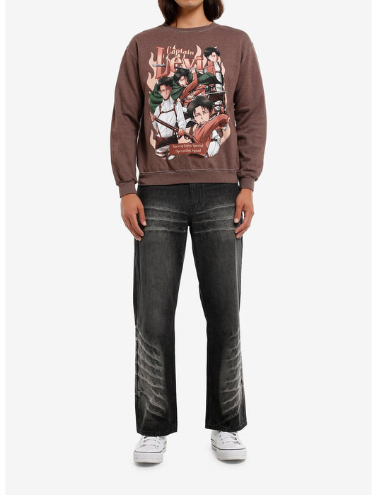 Attack On Titan Captain Levi Collage Sweatshirt - US 6801