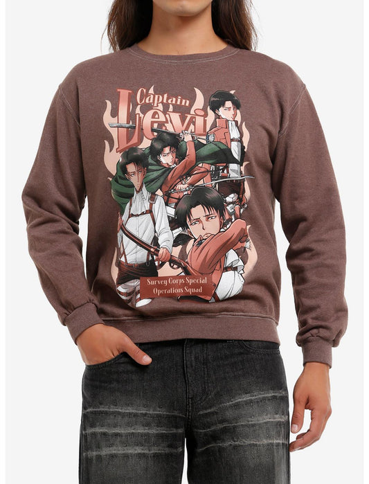Attack On Titan Captain Levi Collage Sweatshirt - US 6801