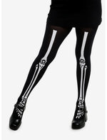 Black Skeleton Tights - US 6226
